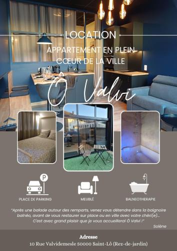 Saint-Lo Apartment | Ô Valvi : loft avec balnéo, terrasse et parking