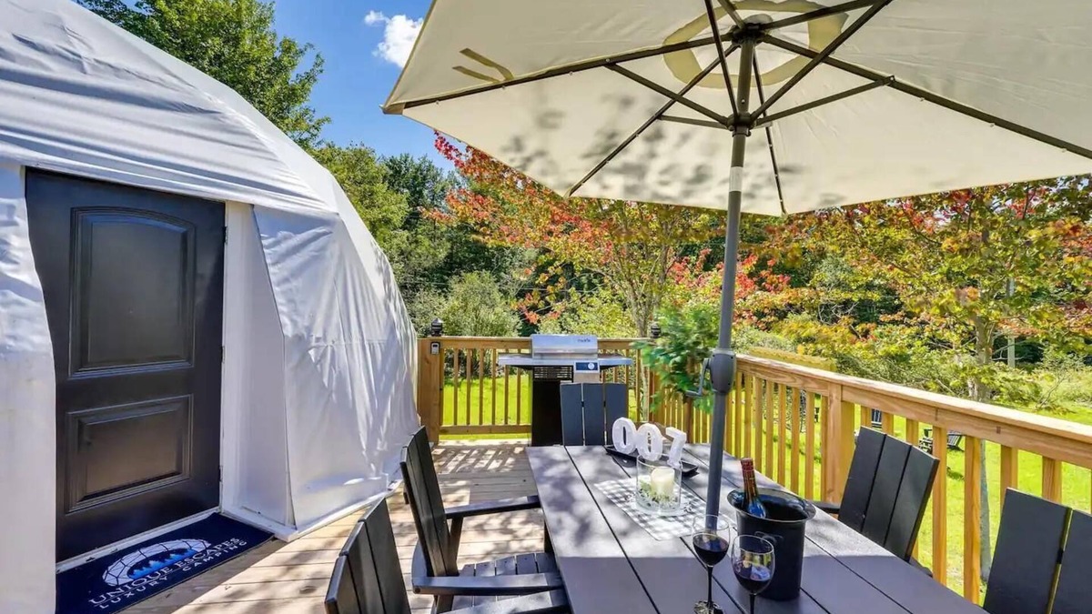 Monticello Cabin | 007 Geodome - Unique Escapes "007" Luxury Camping Geo-Dome!