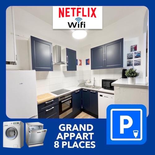 Cret de Roc Apartment | 016 CHIC & COSY GRAND APPART MODERNE 65m2 HYPERCENTRE WIFI SMART TV NETFLIX