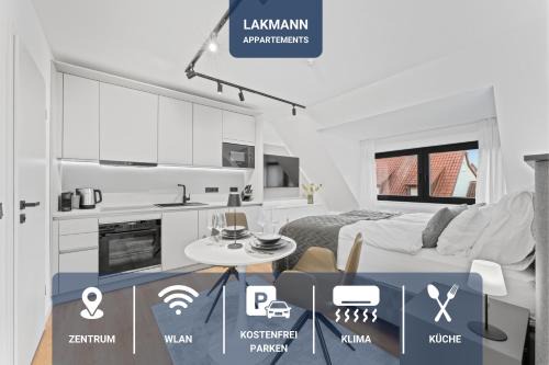 Sankt Martin Apartment | 1-2 Personen - Parkplatz - Fahrradgarage - Zentrum - Küche - WLAN - Klima