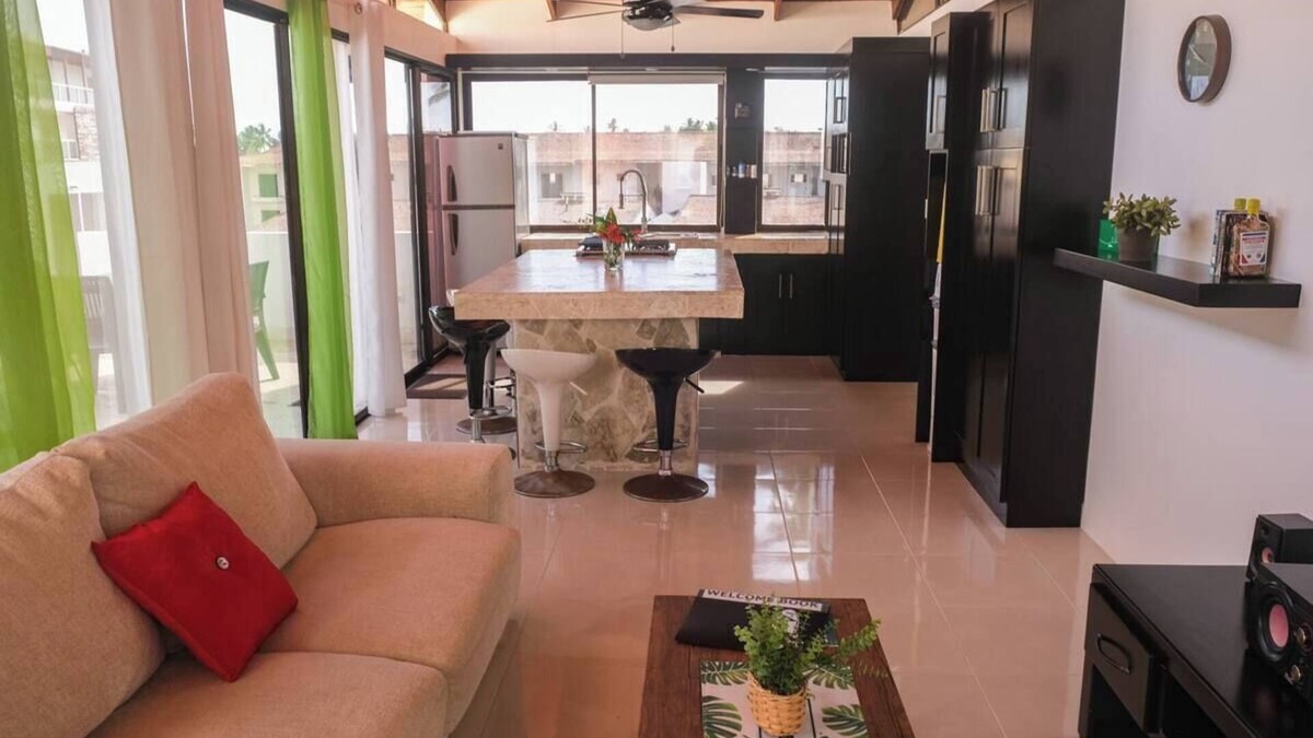 ProCab Apartment | 1-Bedroom Penthouse with pool, center Cabarete