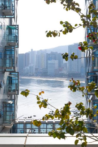 Suyeong-Gu Apartment | 1 minute to the beach! Free parking! Sauna and gym