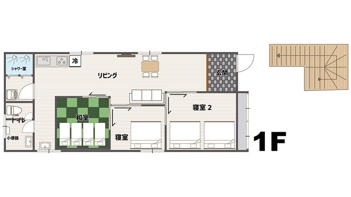 Maejima Apartment | 101 With kitchen Freely charter 3LDK 10 adult/Naha Okinawa