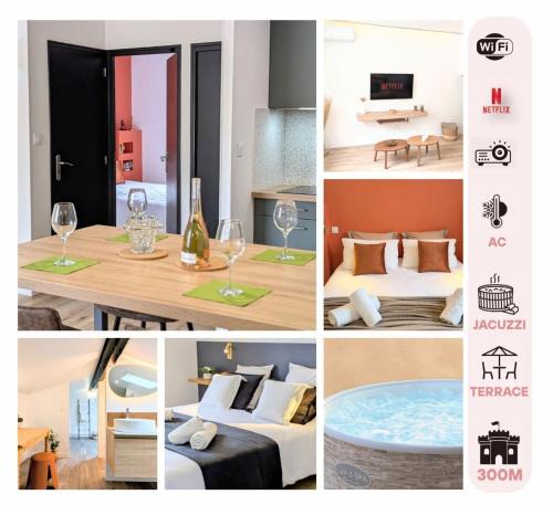 Carcassonne Apartment | 151 - Terrasse & Jacuzzi, Rue Trivalle, Pied de la cité de Carcassonne - Climatisation, Netflix, Fibre