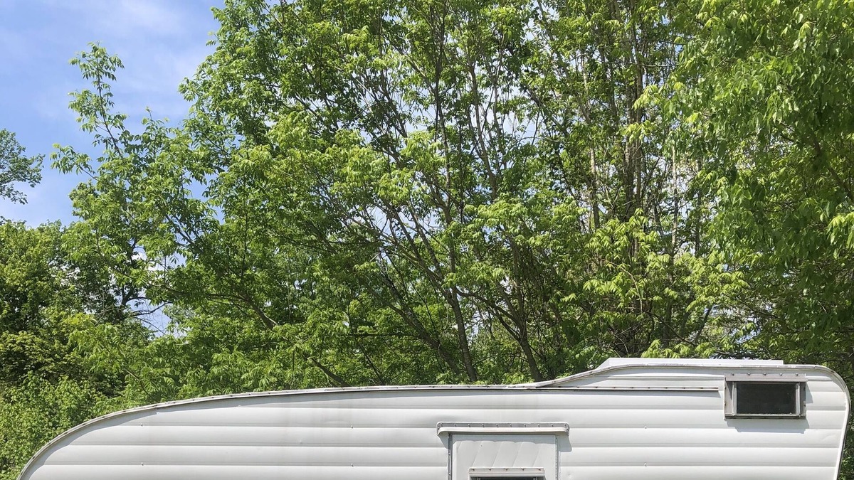 Eureka RV Rental | 1960s Camper on a Farm w Fire Pit & Water View