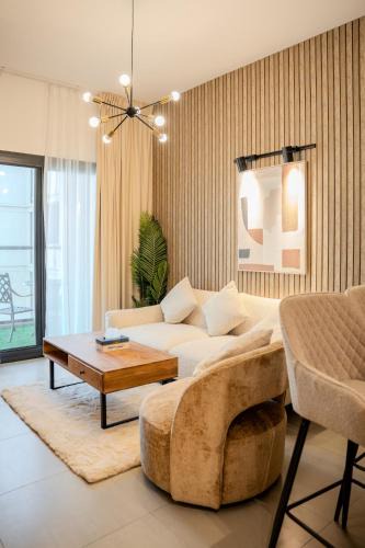 Sharjah Apartment | 1BR Mamsha Nest with balcony by BlueCloud Holidays
