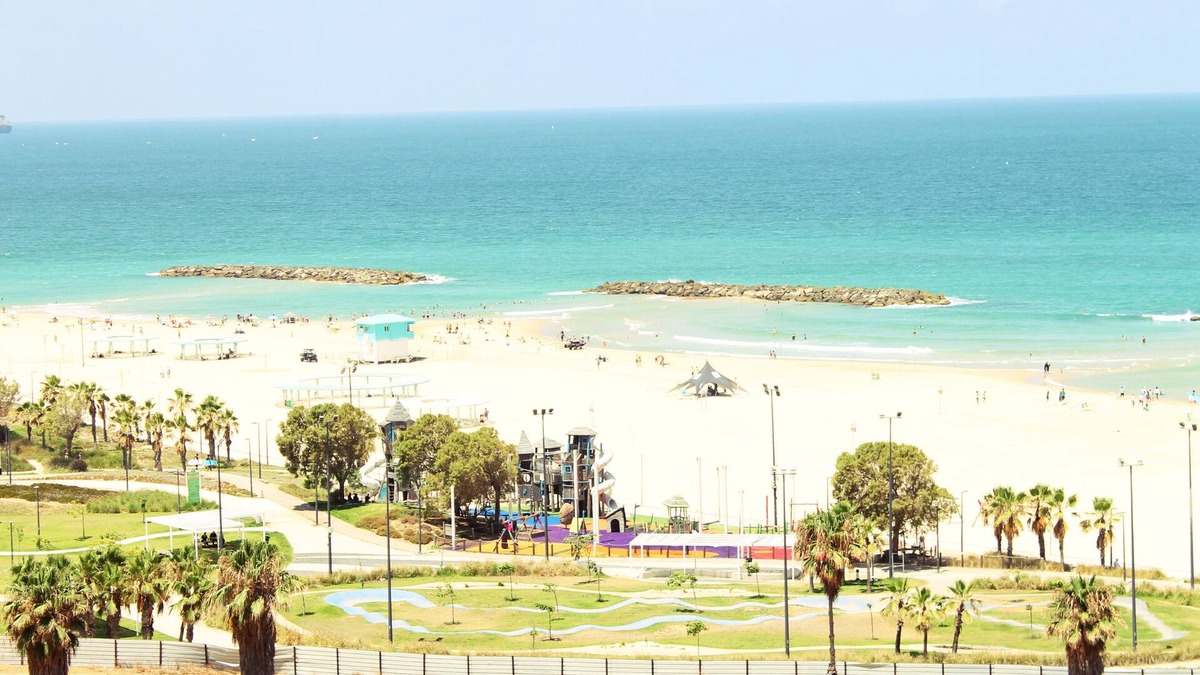 Ashkelon Apartment | 1st Line Beach View; Food & Pool Option. Massage Chair. Steps From Marina Mall