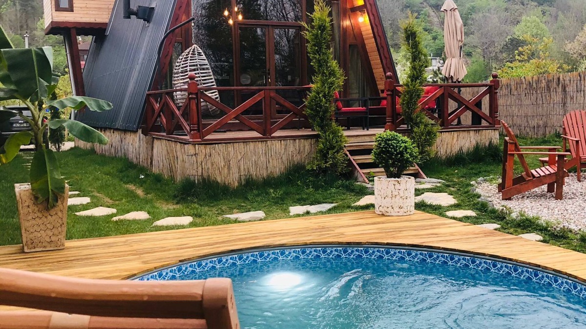 Sapanca House | 2+1 Heated Pool-Fireplace-Sheltered 5 Person Bungalow in Sapanca Memnuniye