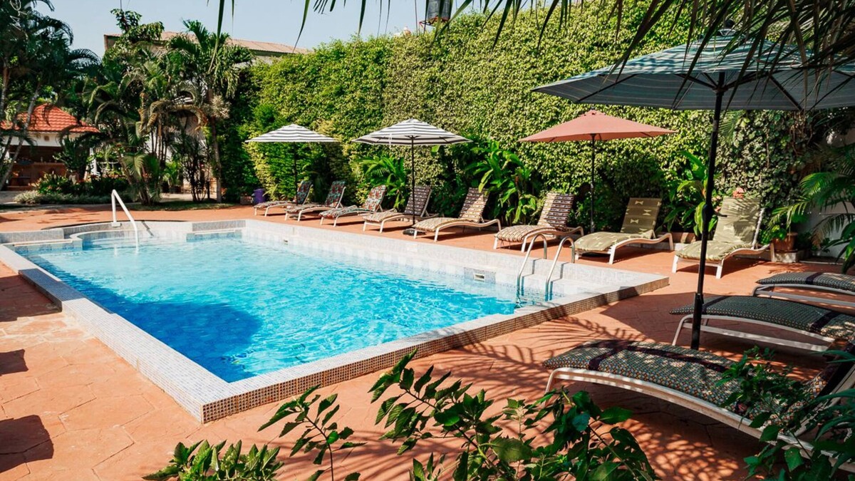 Kololi Apartment | 2 Bedroom Apartments | kitchen | Free Wifi | Daily Cleaning | AC | Cable | Pool