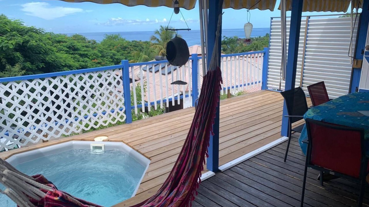 Bouillante Cottage | 2-bedroom bungalow with beach access, private SPA, beautiful sea view