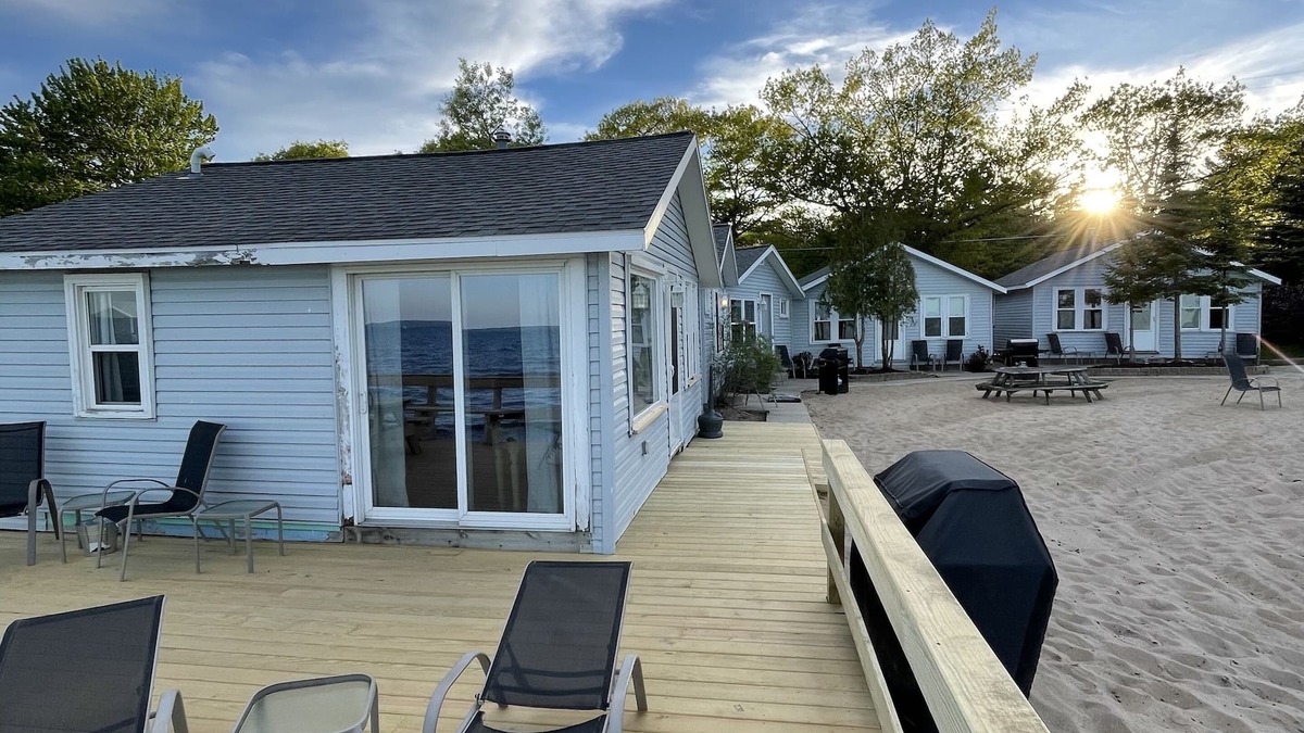 Oscoda Cabin | 2 bedroom cabin with large private deck. Right on Lake Huron!