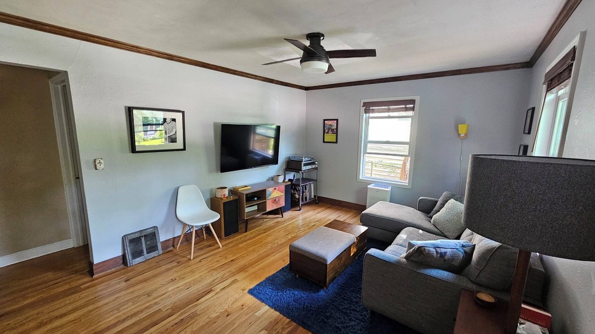Morton Meadows House | 2-bedroom home w/deck, private backyard, and outdoor fireplace.