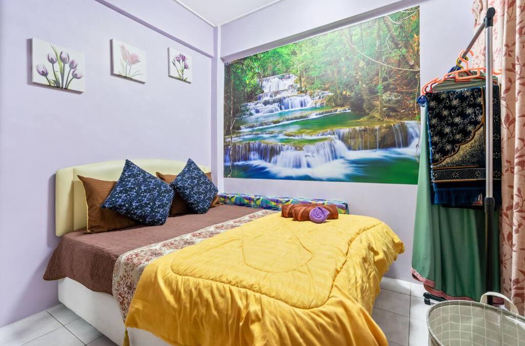 Rawang Apartment | 2 scenic air cond bedrooms, 1 room ceiling fan, near Bandar Rawang