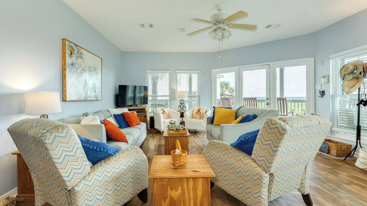 Pointe San Luis House | 2nd Row Pet Friendly Home w/Great Views, 2 Decks, Nearby Dune Walkover
