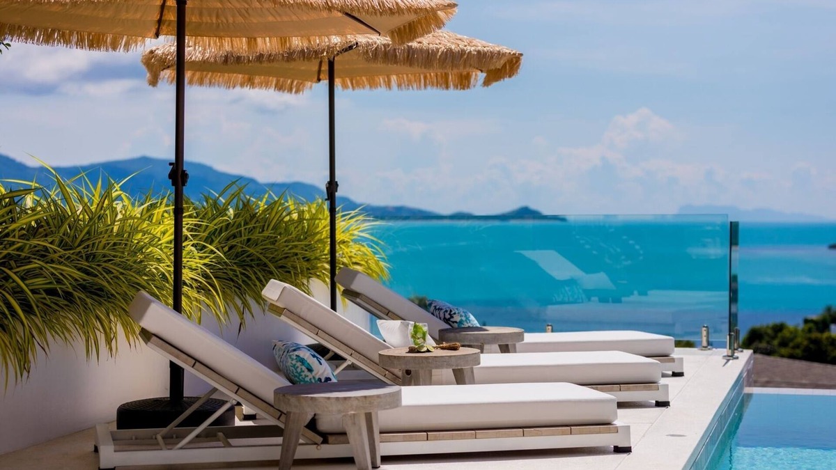 Moo 5 Villa | 3 Bed/4 Bath BEACHSIDE VILLA with SEA and SUNSET VIEWS, 150 meters walk to BEACH