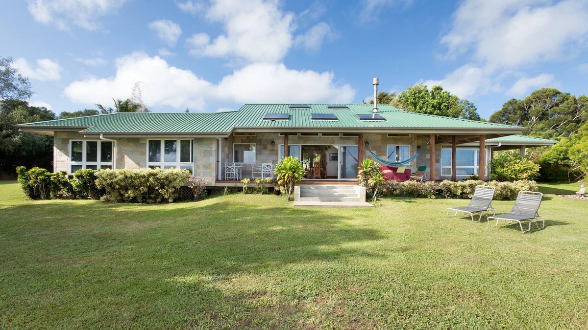 Hawi House | 3 bedroom Custom Home on lush 10 acre private estate with sweeping ocean views