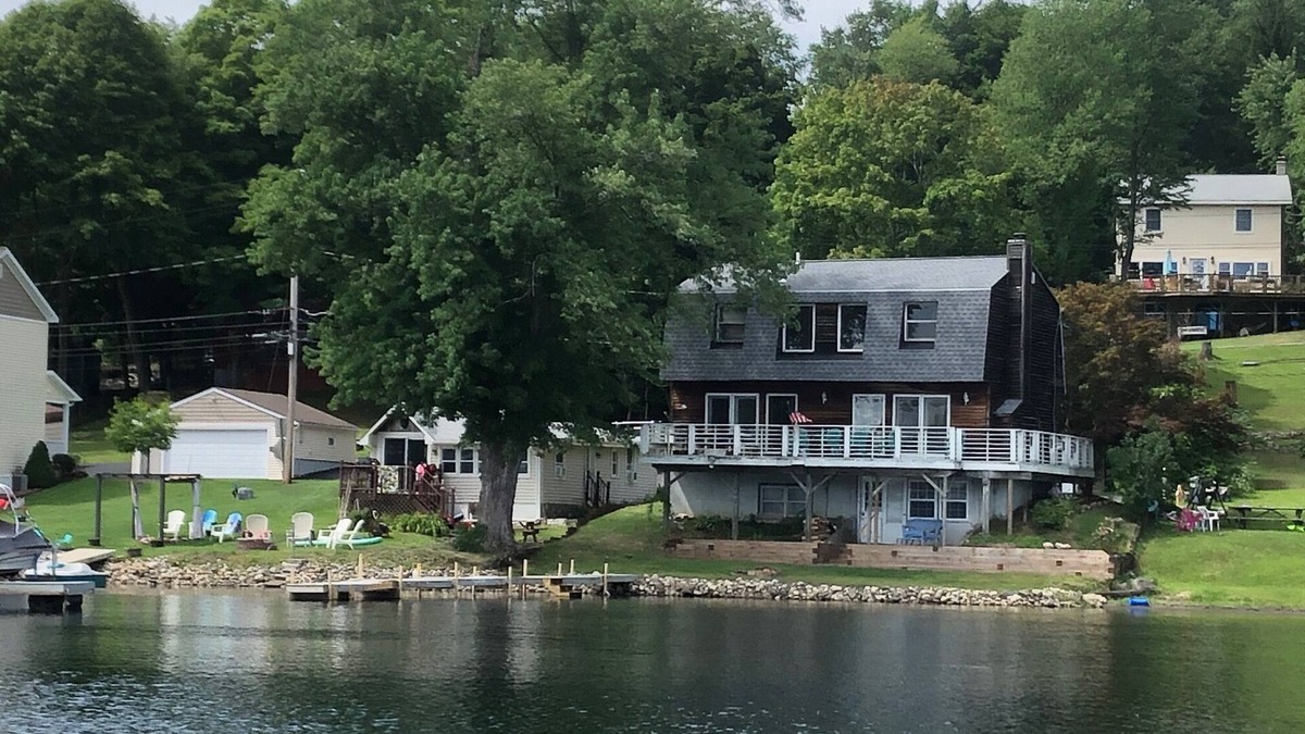 Newtonville House | 3 Bedroom Lakefront Home with Hot Tub & Fireplace