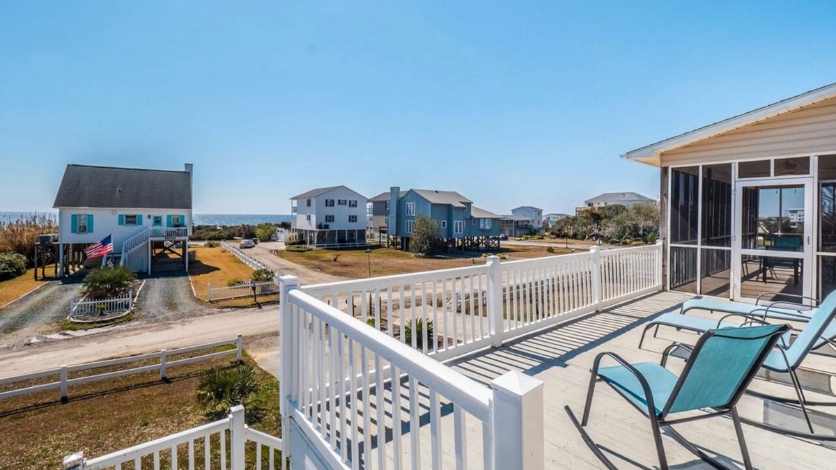 Yaupon Beach House | 3 Bedroom ocean view close to pier and pet friendly!