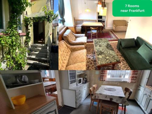 Kelkheim Apartment | 3 Floor XXL House, 7 Rooms, 2 Kitchen, 15 Minutes to Frankfurt, Washing Machine