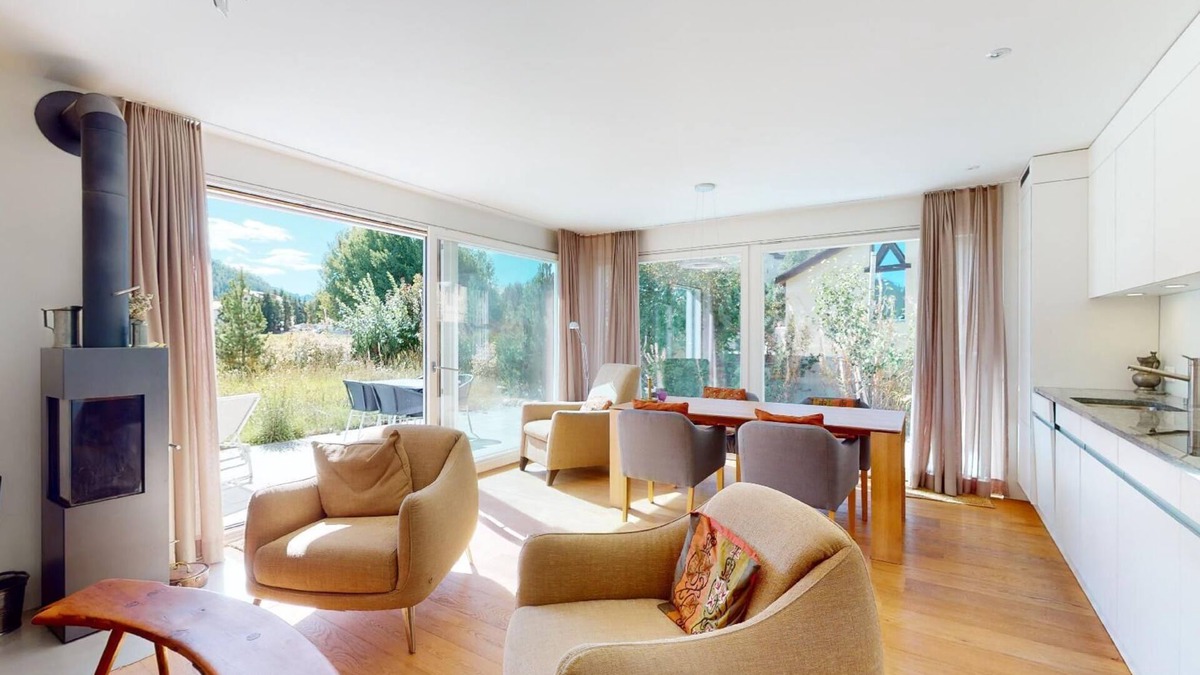 Celerina-Schlarigna Apartment | 3-room apartment on the ground floor with direct access to the garden (Meadow is