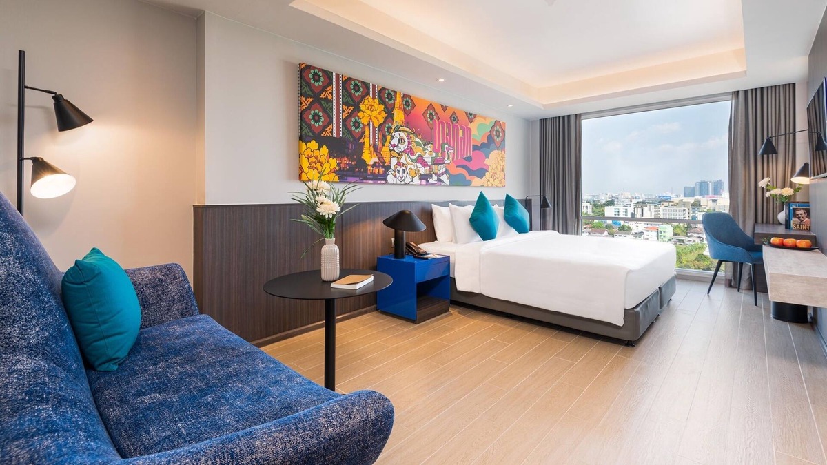Wat Sam Phraya House | 35sqm Maitria Hotel Rama 9 Bangkok Grand Deluxe Room Garden View