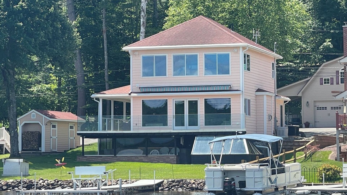 Shutesbury House | 3br Lakefront Oasis in Shutesbury with gas fireplace and 180-deg views!