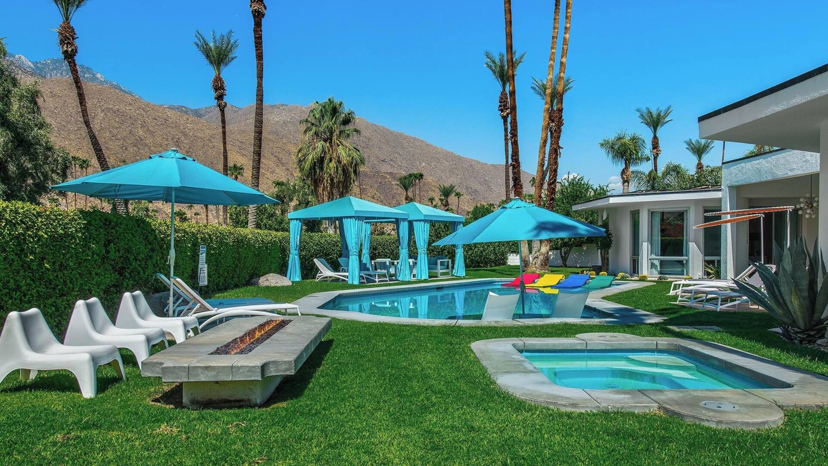 Indian Canyon House | 4,775 Sq Ft MidMod Estate, 5 King Beds, All En Suites, Saltwater Pool, Spa