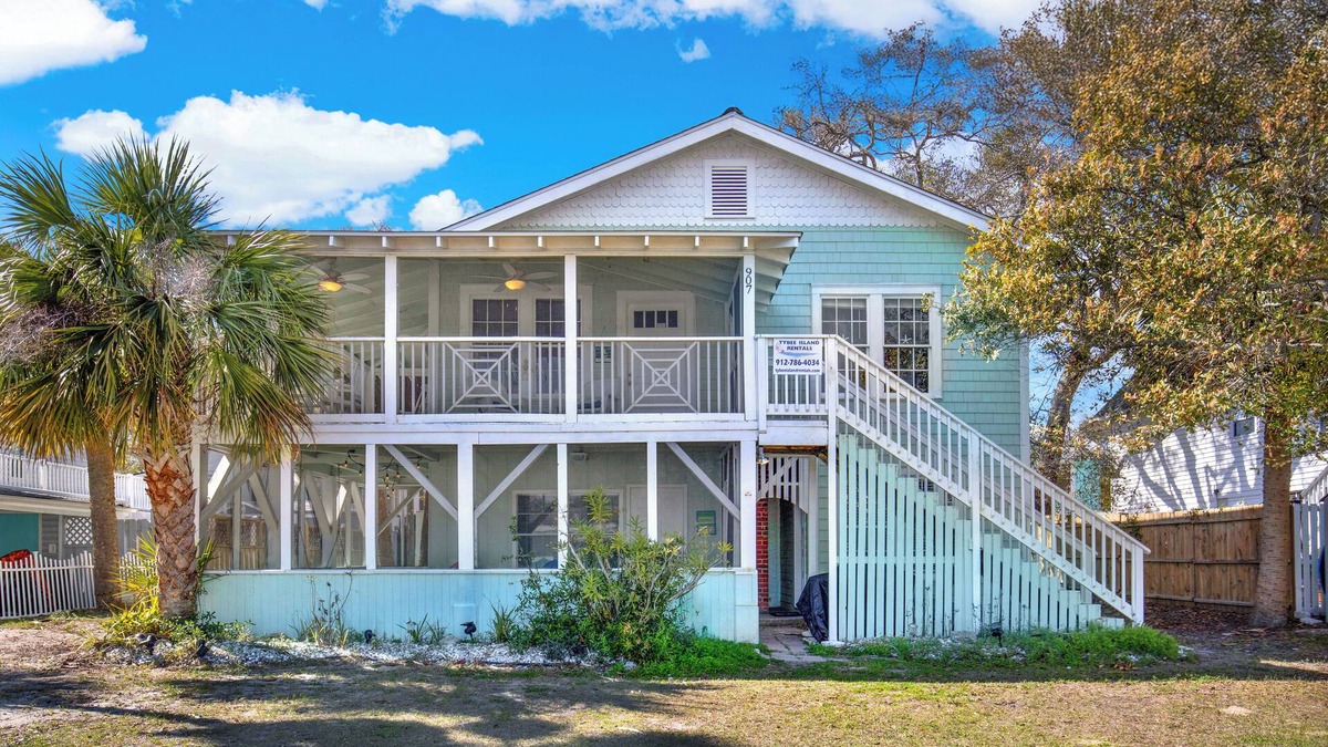 Savannah Beach House | 4 bedroom beach house with large screen porch, mid beach location