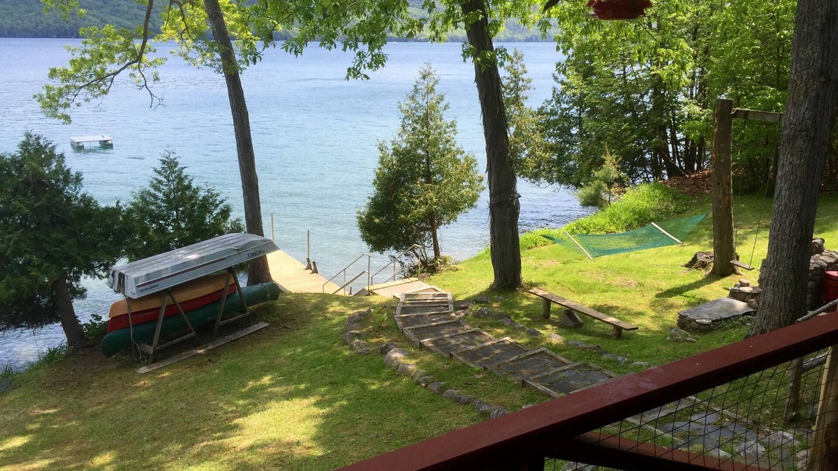 Silver Bay Cabin | 4 Br Lake George Waterfront Home W/Dock, Rocking Porch, & Spectacular View
