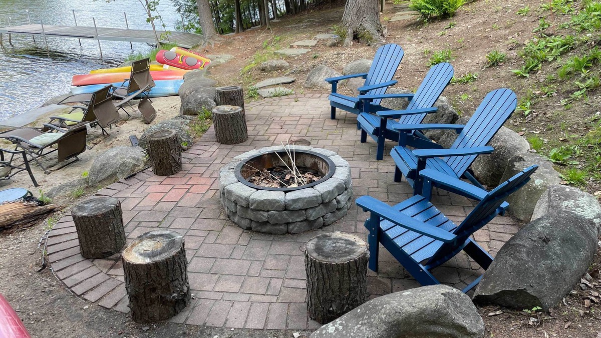 Barnstead House | 4-Season Home: Fireplace & Fire Pit in Barnstead