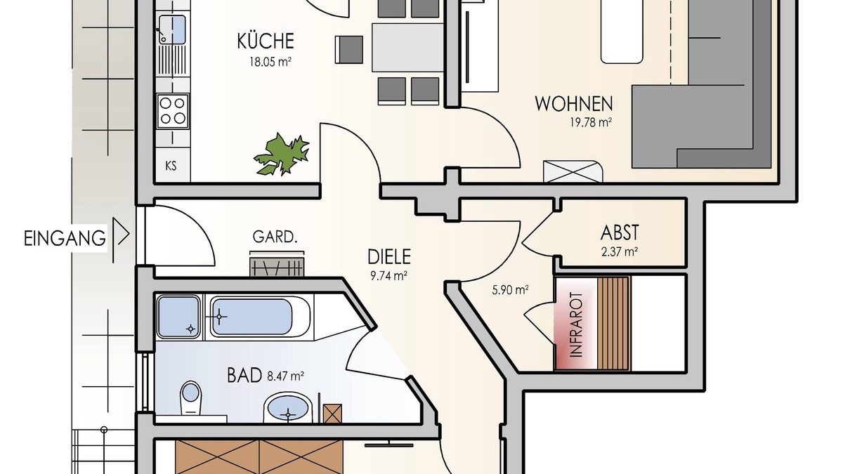 Gebhardshain Apartment | 4-star vacation apartment for max. 3 adults + infant