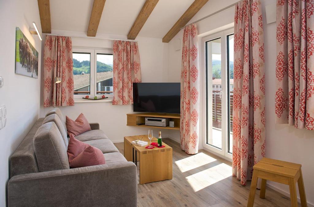 Kalzhofen Apartment | 5 Sterne Ferienwohnung Hochgratblick mit Schwimmbad und Sauna