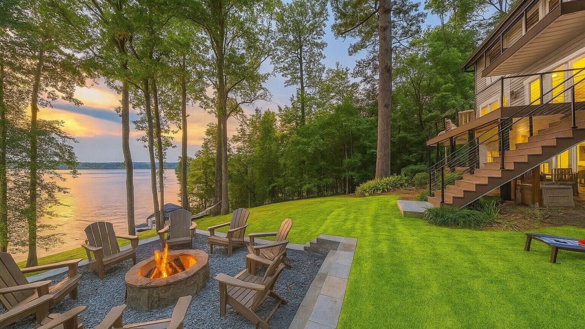 Macon House | 5BR Luxe Lakefront: Spa, Kayaks, Pickleball, Dock