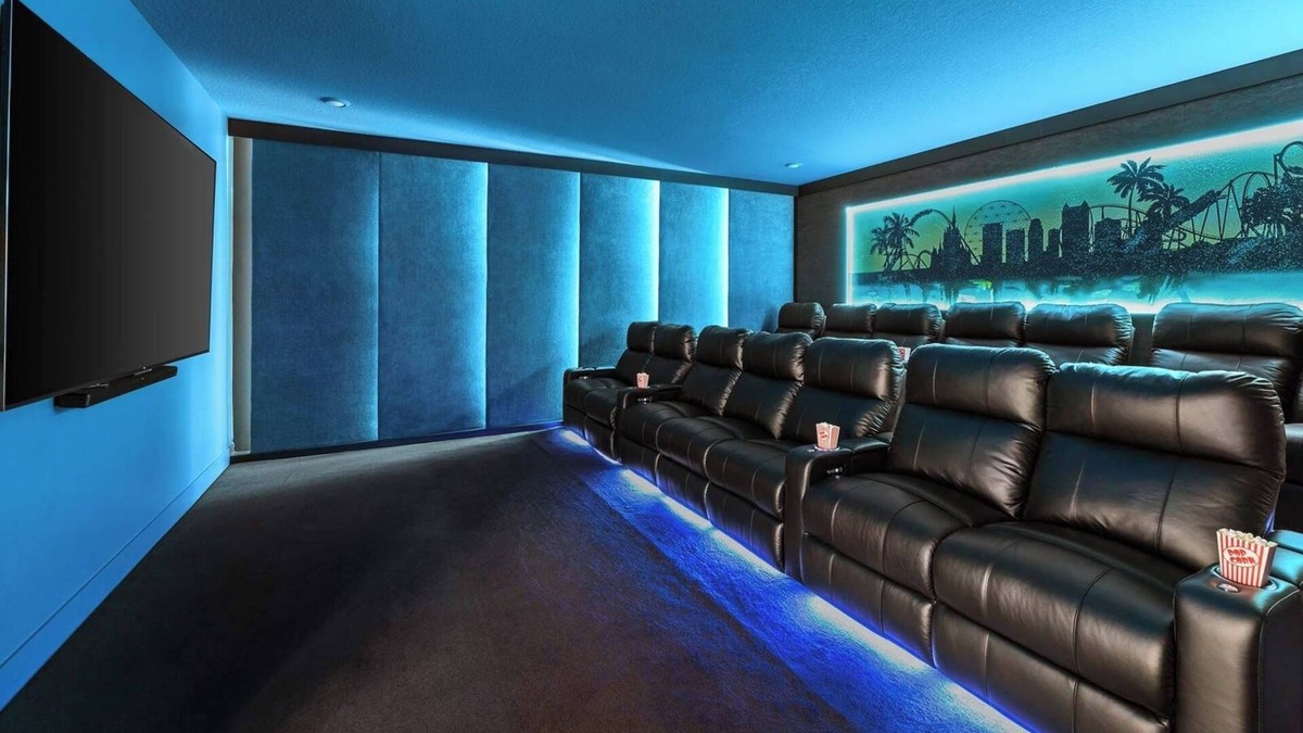 Florida Center Hotel | 6 Bedroom Home w Movie Theater at Villatel Orlando Resort - Private Pool