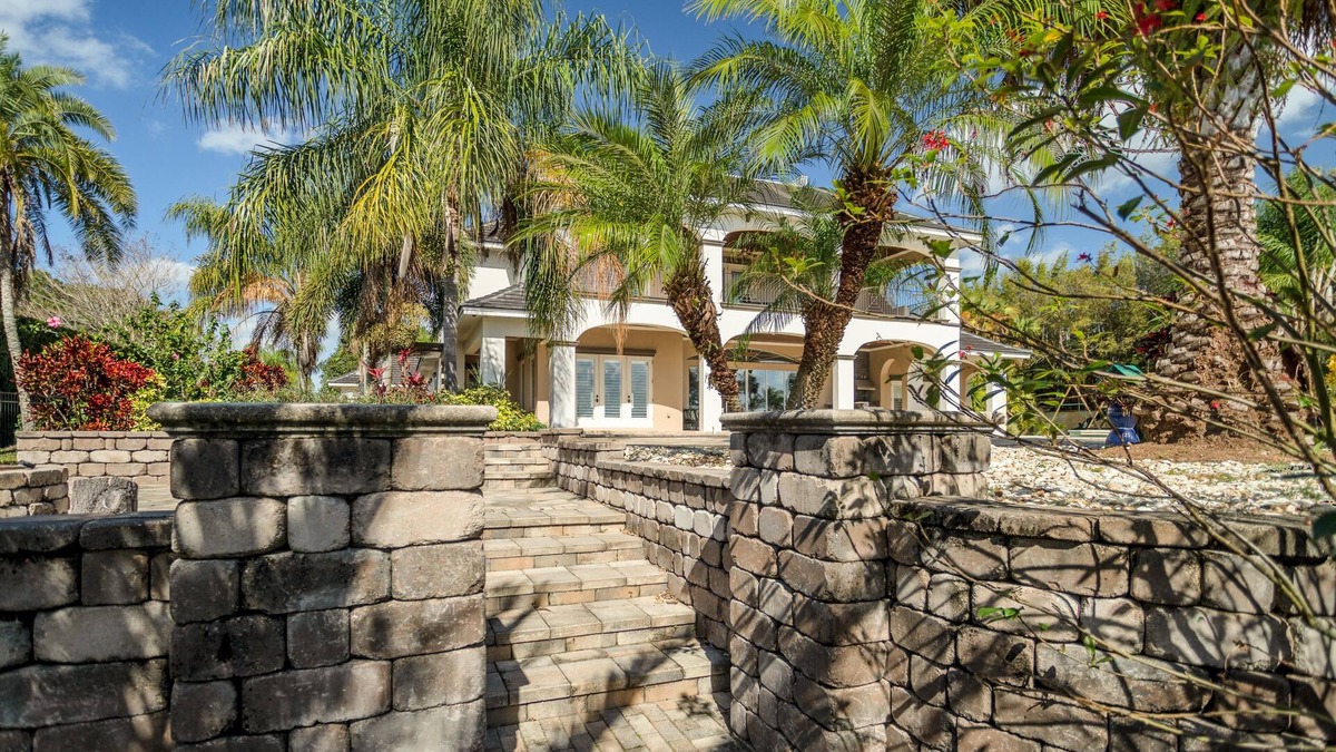 Florida Central Atlantic Coast House | 7000Sqft- 2 Story Lakefront Mansion w/ Heated pool