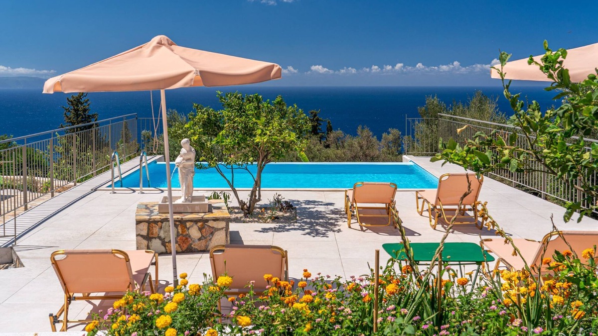 Vlachata Villa | A Beautiful 3 Bedroom, 2 Bathroom Villa with Private Pool, Stunning Sea Views, Air Conditioning, Wif