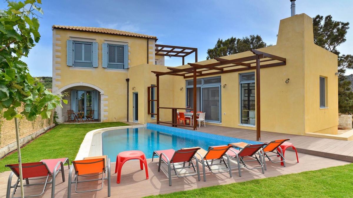 Kalyves Villa | A beautiful villa with private pool, just 30m from the sandy beach