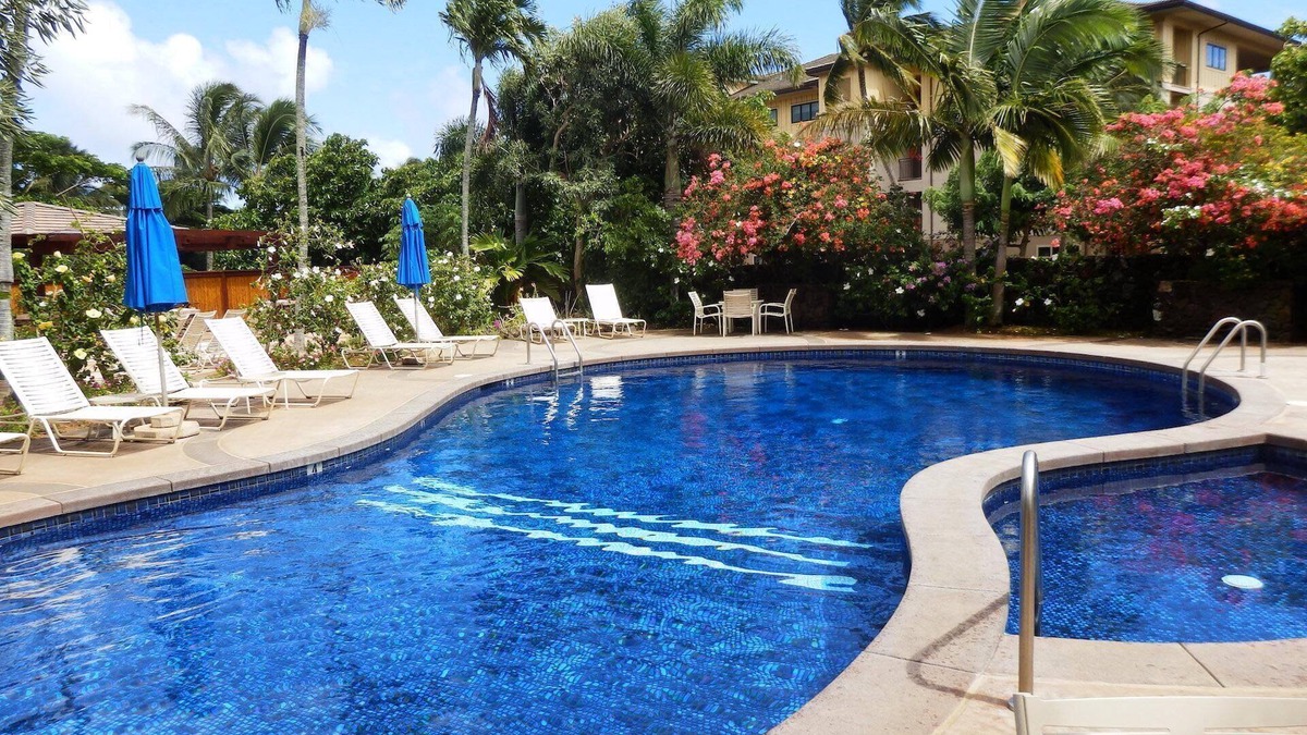 Poipu Condo | A/C throughout spacious clean comfortable main floor condo with lush garden view