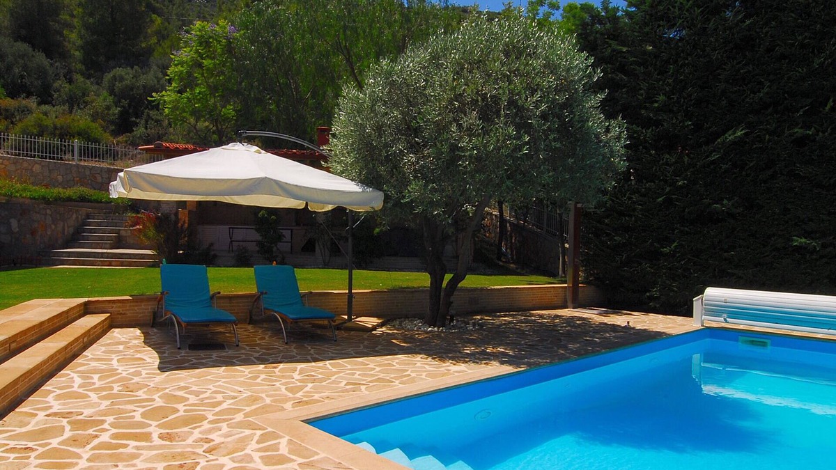 Theologos Villa | A Modern Peaceful Place With A Private Pool, Garden And Bbq