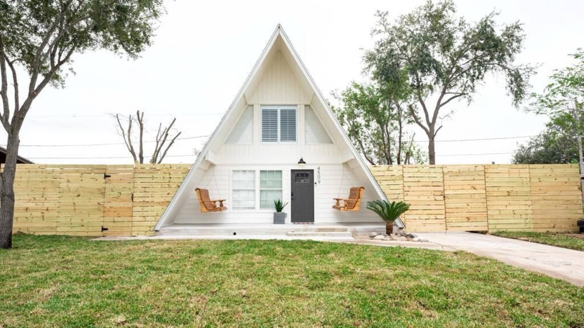 McAllen House | A pet friendly A-Frame with a hot tub & fire pit!