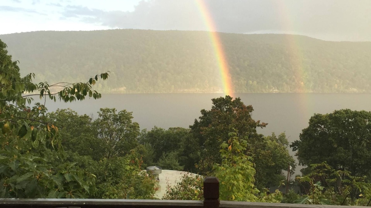 Greenwood Lake Cottage | A romantic cottage and artist's retreat looking down over an enchanted lake