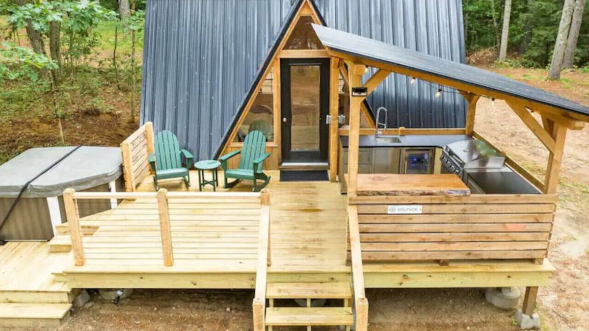 Oxford Cabin | A Serene A-Frame Cabin with Hot Tub