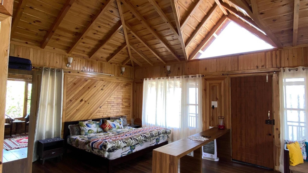 Gagar Apartment | A wooden cottage in an fruits orchard facing Himalayas n