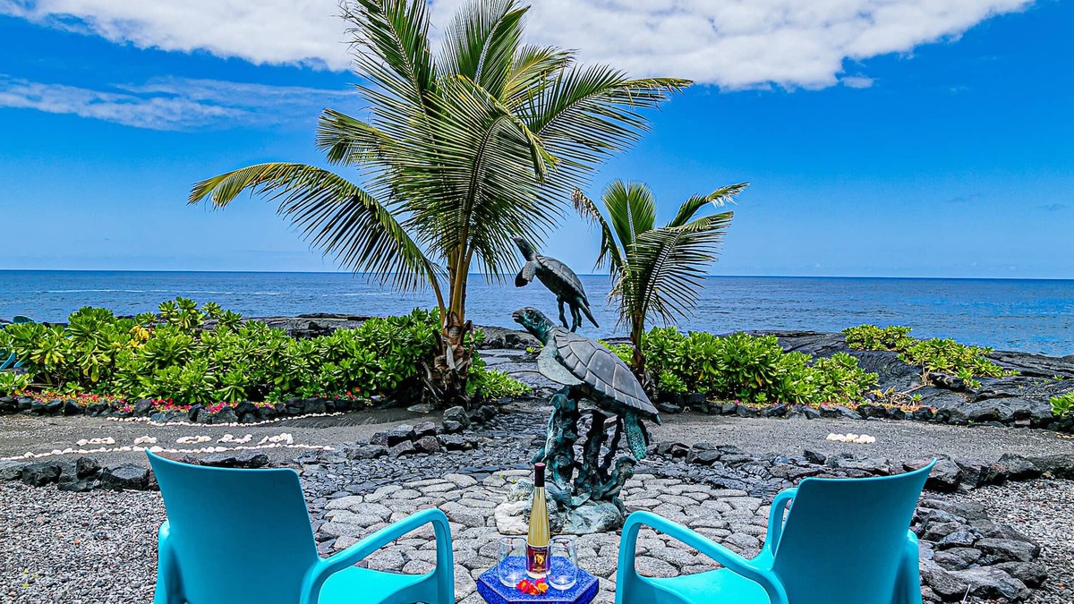 Keaau House | Absolute Oceanfront on Ancient Lava Cliffs! Whales, dolphins, turtles!