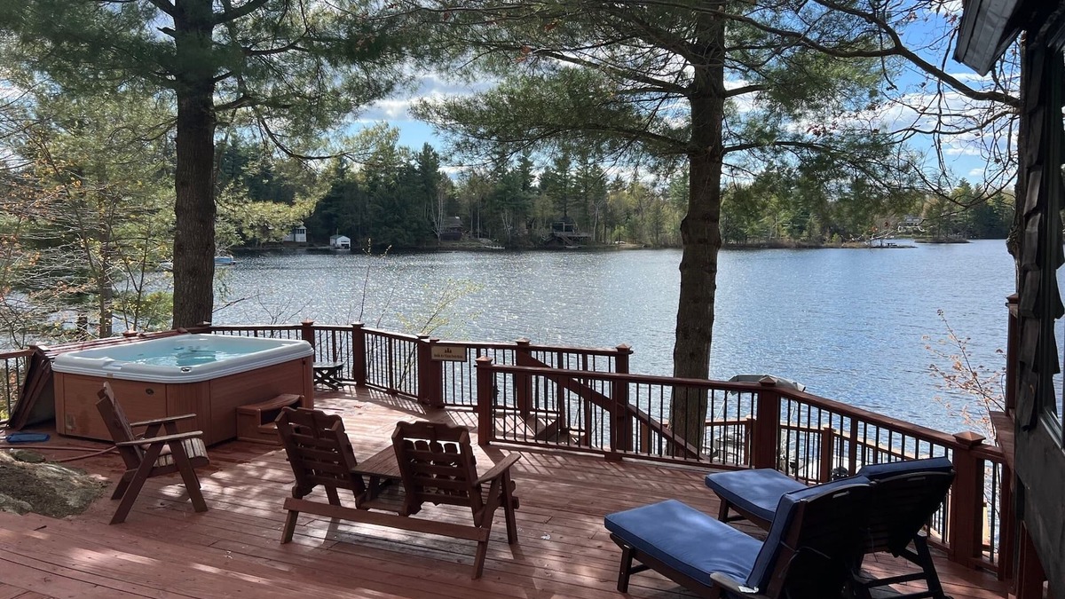 Town of Hermon Cottage | Adirondack Area Trout Lake Waterfront Cottage, Hot Tub, Pontoon Boat, Upstate NY