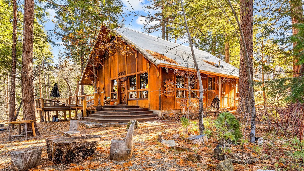 Groveland Cabin | Adventurer's retreat with a pizza oven, wood-burning fireplace, and large deck