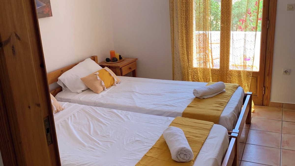 Krotiri Apartment | Aegean Overlook Studios #2. Quiet rooms overlooking the Port.