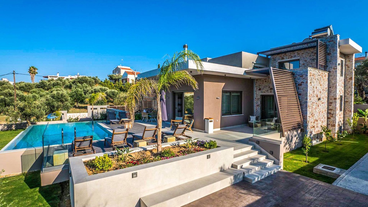 Daratsos Villa | Afroditi Seaview Luxury Villa, 3 minutes from the beach, Daratso Chania