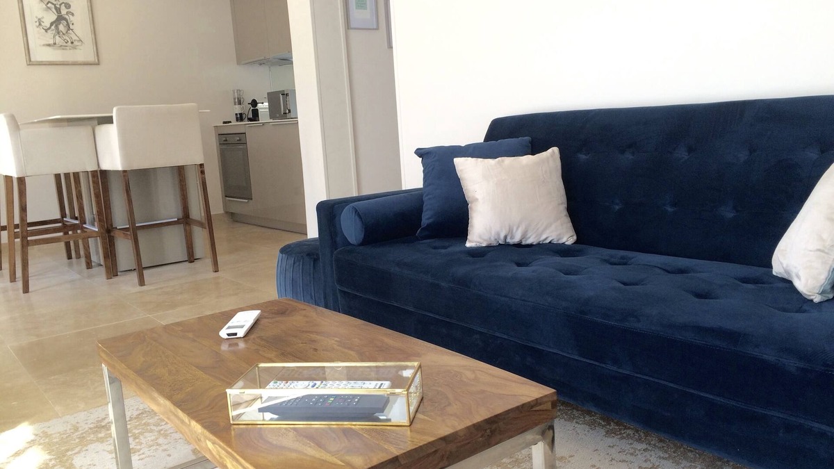 Saint-Jean Apartment | Air-conditioned apartment with large terrace on property with swimming pool
