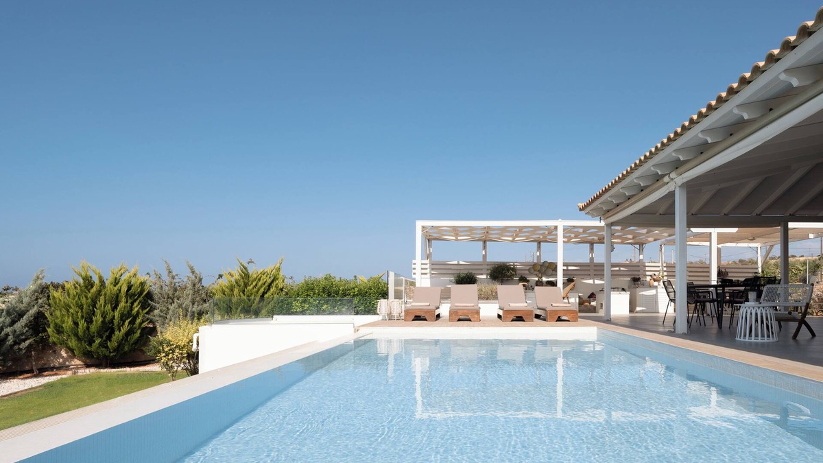 Agkisaras Villa | Alba Bianca Villa, Family Retreat with Heated Pool